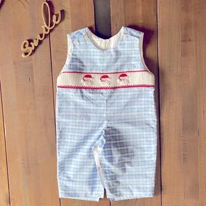 Classic Whimsey 9m Christmas smocked Long Jon